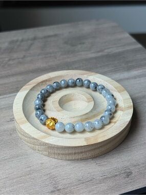 Handcrafted Gradient Black Jade Bracelet 7.2mm